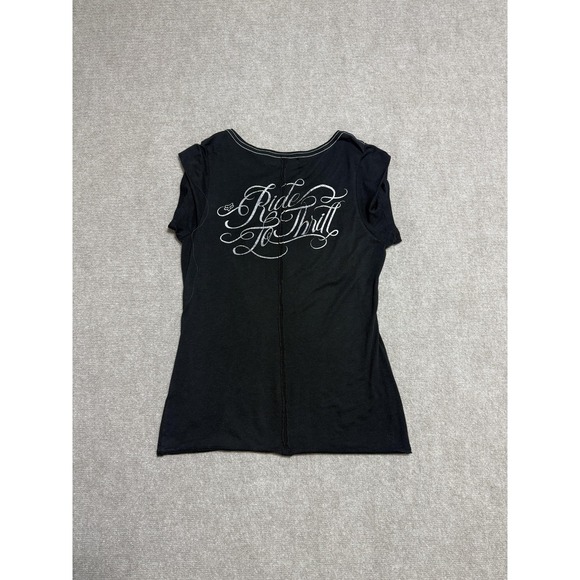 Fox Racing Shirt Womens Small Born In California MCMLXXIV Ride To Thrill Moto - Picture 7 of 8
